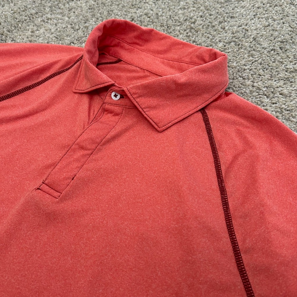 The Normal Brand Performance Polo Medium Red Short Sleeve Raglan‎ Stretch Golf